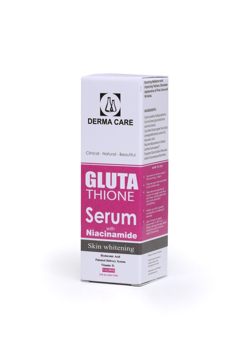 DERMA CARE GLUTATHIONE SERUM (NIACNINAMIDE) BRIGHT EVEN TONE - Image 3